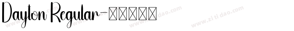 Dayton Regular字体转换